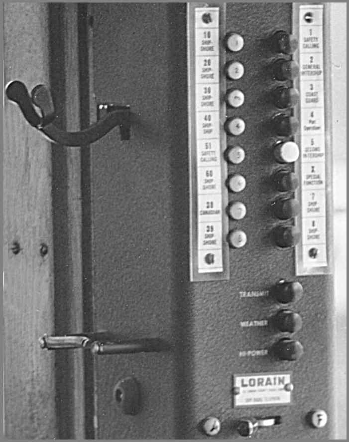 Enlarged view of control head showing channel information