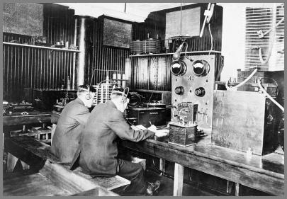 Photo of cw station about 1920 - 2 operators
