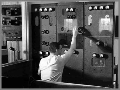 Thorn Donnelley at WAY controls in 1938