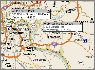 WCM - Cincinnati Locations Map