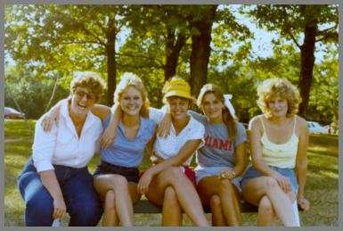 Five WCM operators at a summer picnic