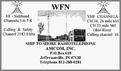 WFN business card showing the station site with its antennas.