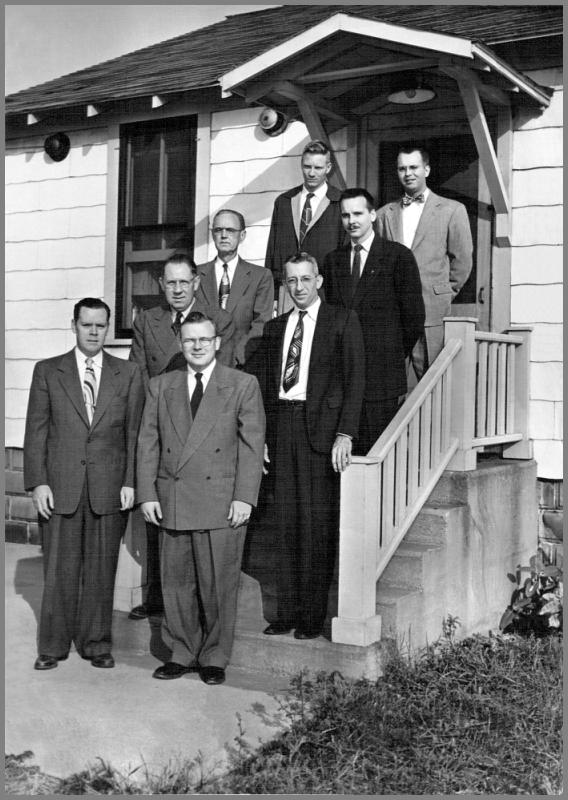 The WLC Crew in 1953 - photorgraphed in front of the station