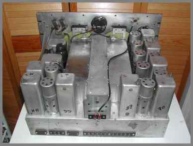Rear view of Hammarlund SP-10 receiver used at WMI.