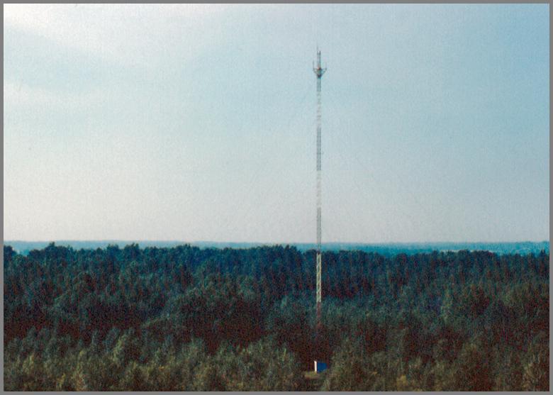 View of the WMI south VHF tower taken in 1966