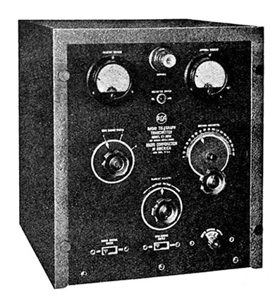 Desktop unit with 3 knobs and 2 meters  