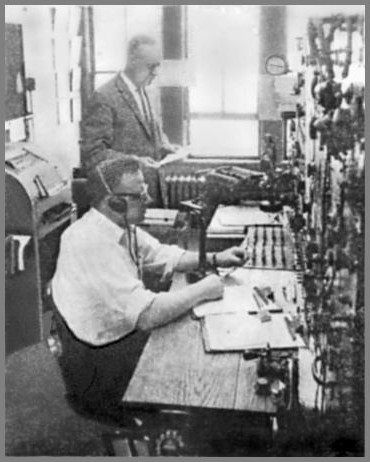 Bob Crittendon and Harvey Pelz in the WLC operating room in the 1950s or 60s.