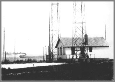WLC building - Ca. 1947 - Ship in background